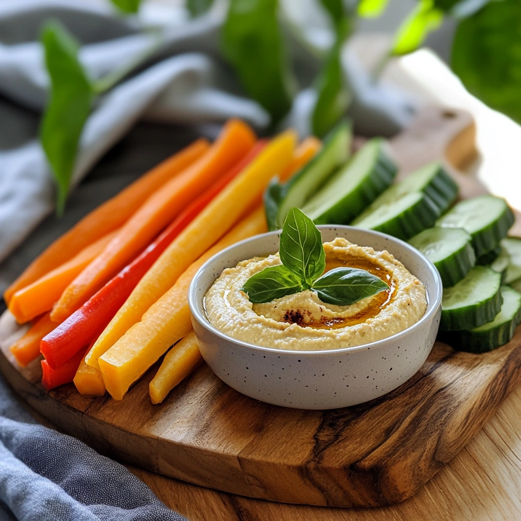 Овочеві палички з хумусом